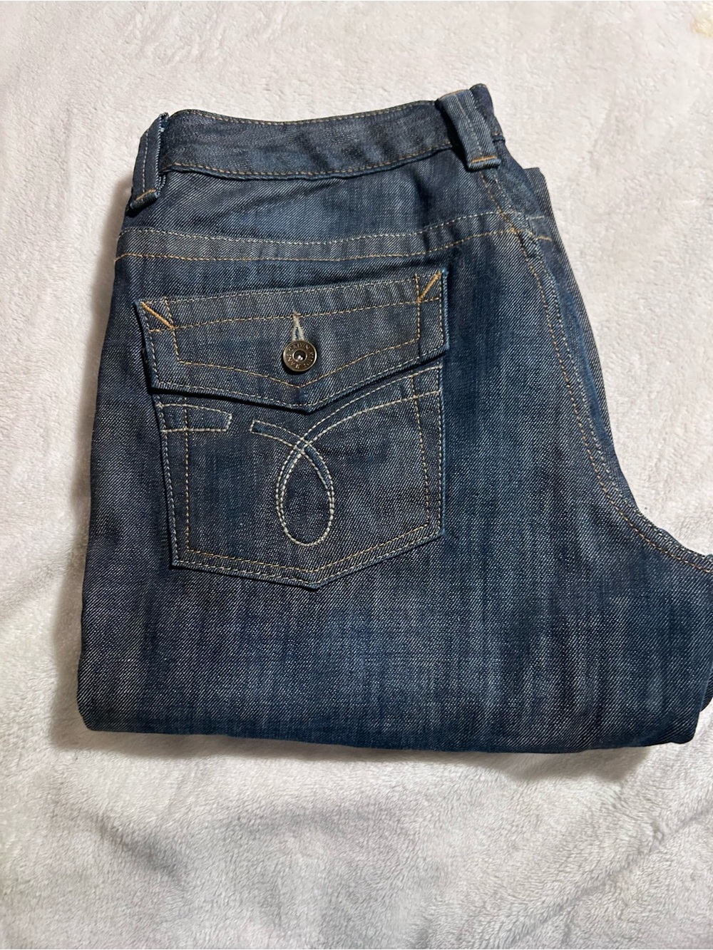 Calvin Klein Jeans WOMEN’s Dark Blue Denim Jeans Straight Leg size 12
